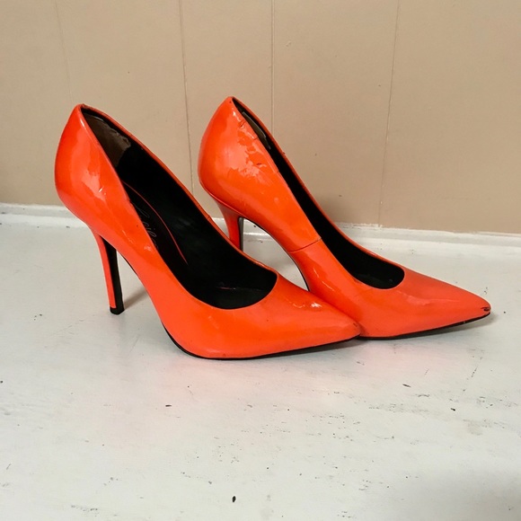 Fergie Bright Orange Heels
